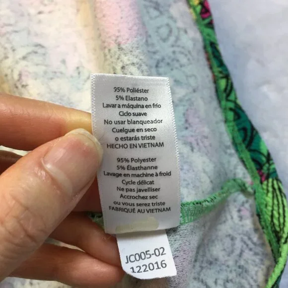 LuLaRoe Amelia Fit & Flare Dress Size L Womans Green Floral Short Sleeve Pleated - Picture 10 of 13